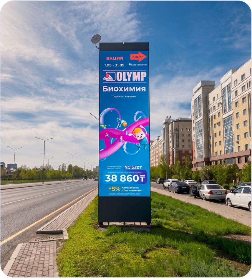EGM — Остановка «Арнау» (ул. Улы Дала-Тауельсыздык)